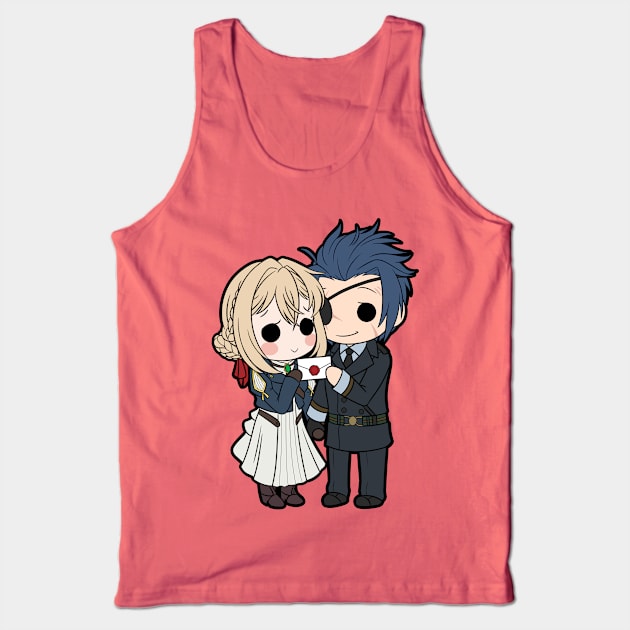 Chibi Violet + Gilbert Tank Top by KumoriDragon